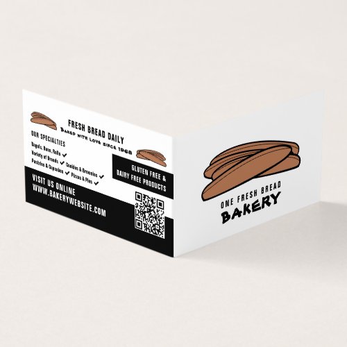 Fresh Baguettes Bakers Bakery Store Detailed Business Card