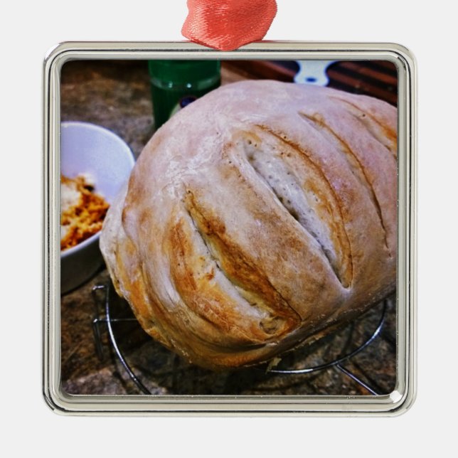 Fresh Baked Bread and Pasta Metal Ornament (Front)