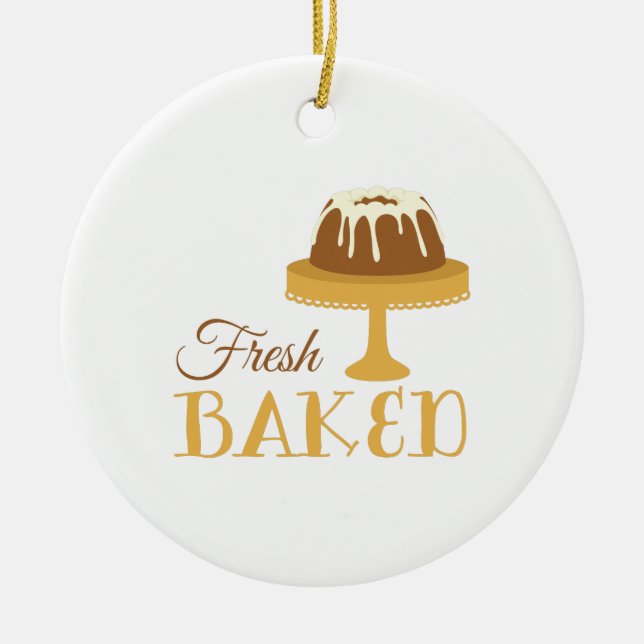 Fresh Baked Ceramic Ornament (Front)