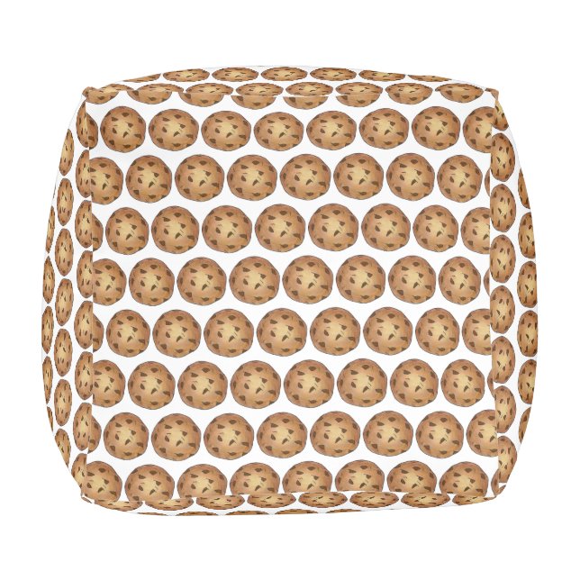 Fresh Baked Chocolate Chip Cookie Print Foodie Pouf (Bottom)