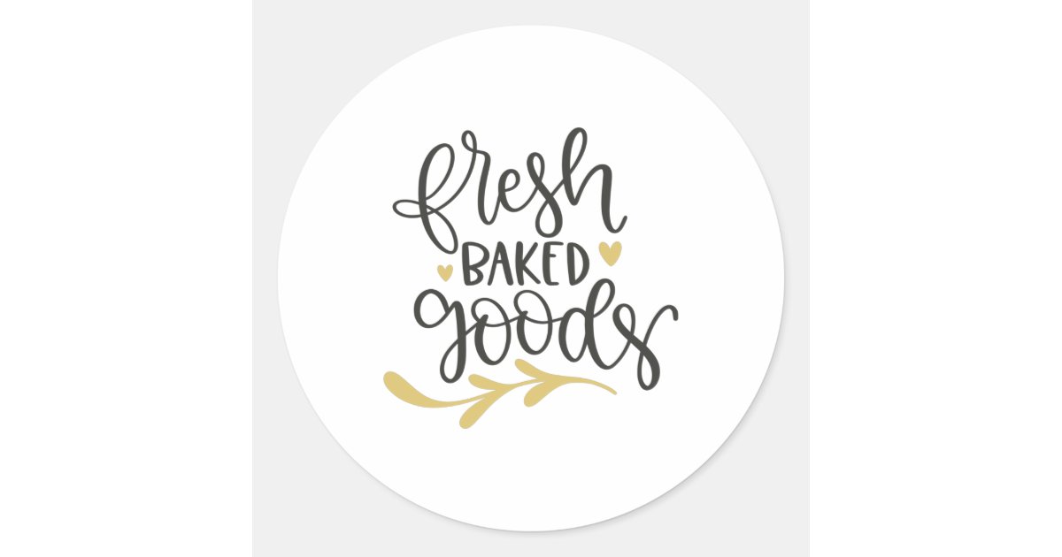 Fresh baked goods classic round sticker | Zazzle