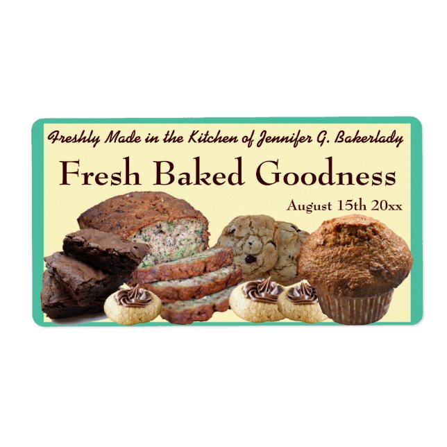 Fresh Baked Goods Variety Packaging Label (Front)