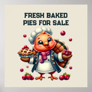 Fresh baked pie sale turkey vendors poster