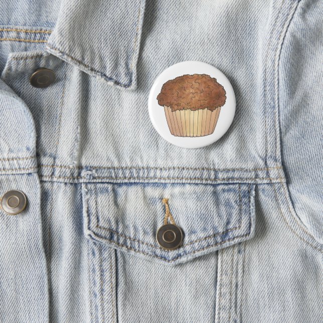Fresh Baked Streusel Crumb Muffin Bake Sale Foodie Button (In Situ)