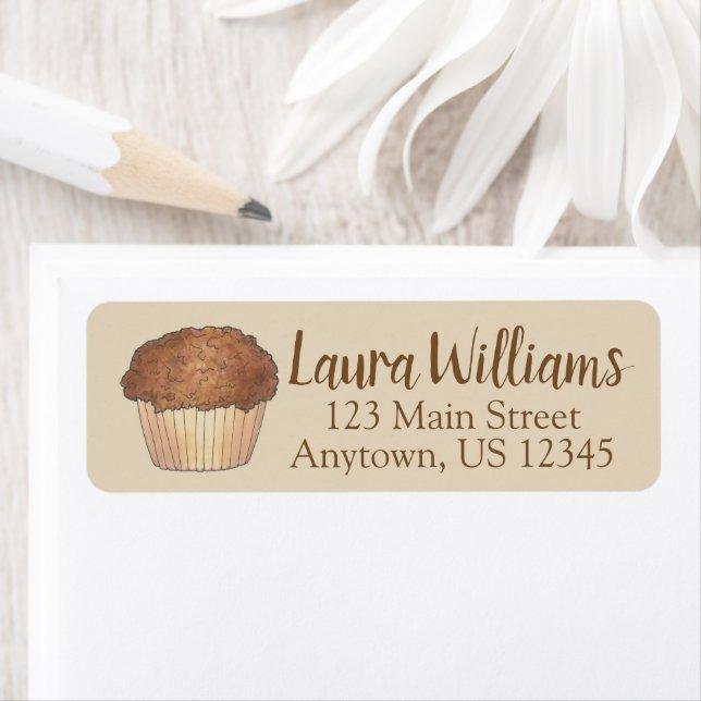 Fresh Baked Streusel Crumb Muffin Bake Sale Foodie Label (Insitu)