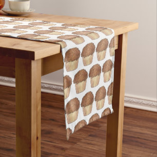 Fresh Baked Streusel Crumb Muffin Bake Sale Foodie Short Table Runner