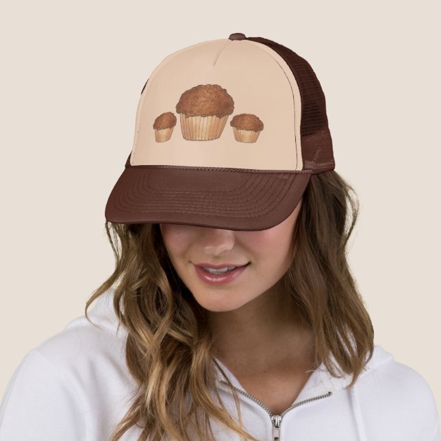 Fresh Baked Streusel Crumb Muffin Bake Sale Foodie Trucker Hat (In Situ)