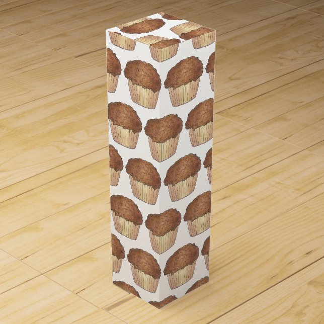 Fresh Baked Streusel Crumb Muffin Bake Sale Foodie Wine Box (Front)