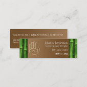 Fresh Bamboo Massage Therapy Mini Business Card (Front/Back)