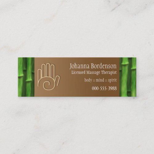 Fresh Bamboo Massage Therapy Business Card