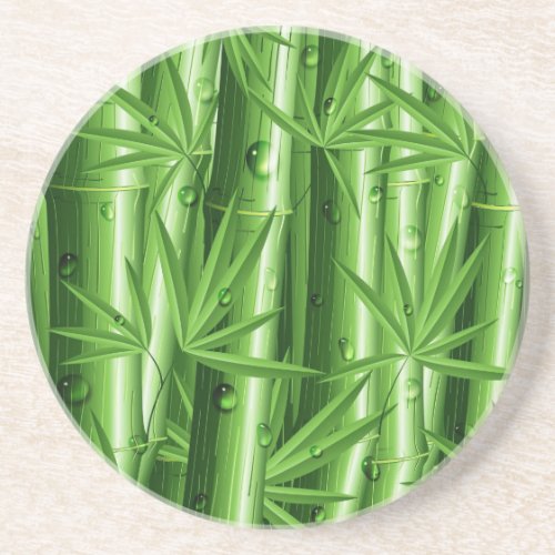 Fresh Bamboo with Dew Coaster