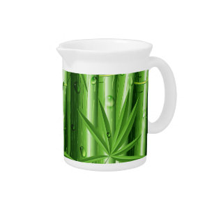 Fresh Bamboo with Dew Pitcher