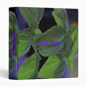 Fresh Basil Closeup Binder