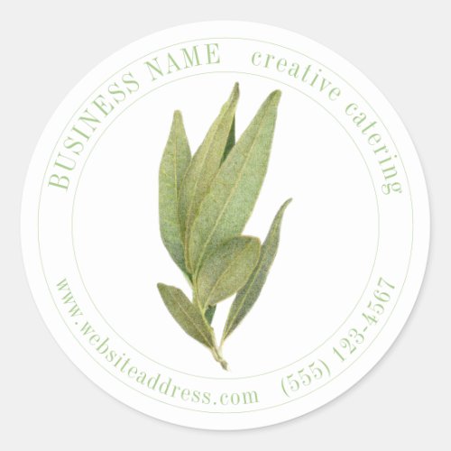 FRESH BAY LEAVES Biz ID Large Round Stickers