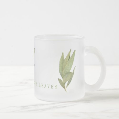 FRESH BAY LEAVES Frosted Glass Mug