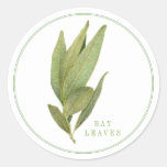 FRESH BAY LEAVES Large Round Stickers