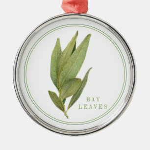 FRESH BAY LEAVES Premium Round Ornament