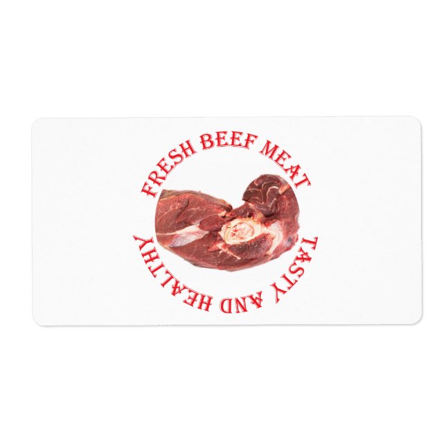 Fresh beef meat label (Front)