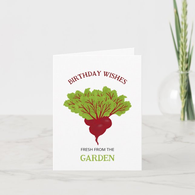 Fresh Beet Collection Birthday Card (Front)