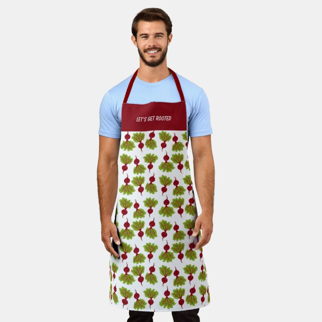 Fresh Beet Collection White Apron (Worn)