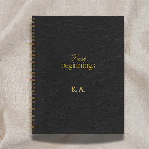 Fresh Beginnings Leather-Look Retirement Gift Notebook