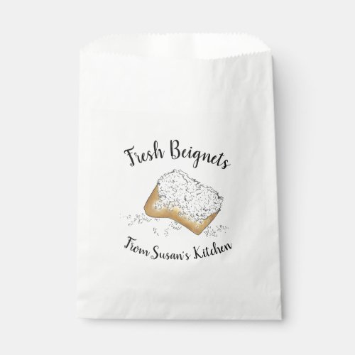 Fresh Beignets Sugary New Orleans Beignet Pastry Favor Bag
