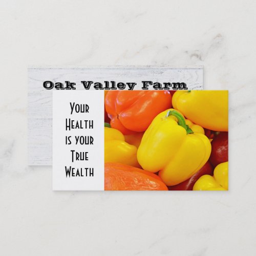 Fresh Bell Pepper Collection Business Card