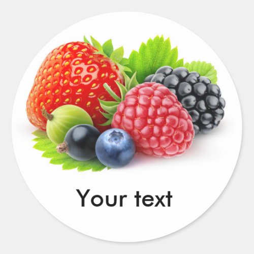 Fresh berries classic round sticker