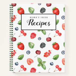 Fresh Berries Customizable Recipe Book