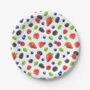 Fresh berries paper plates