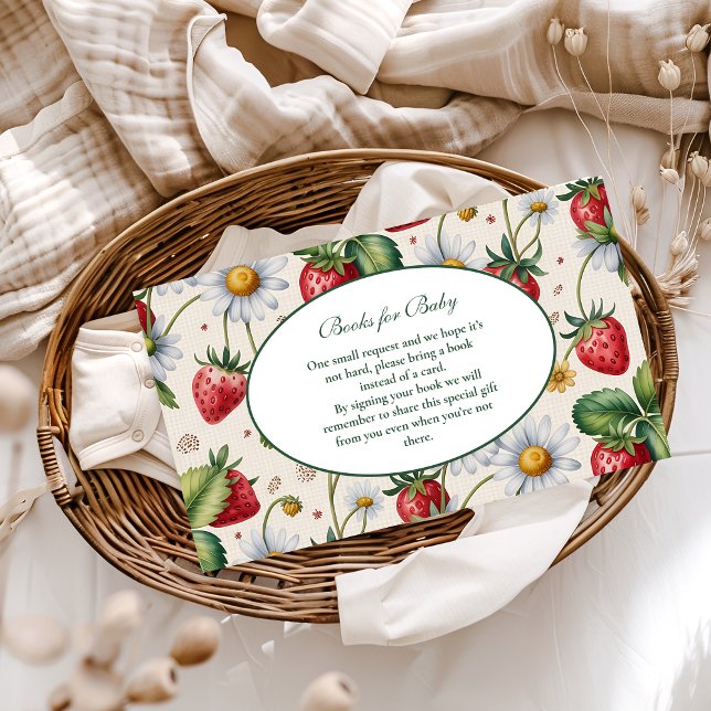 Fresh Berry Gingham Books for Baby  Enclosure Card (Creator Uploaded)
