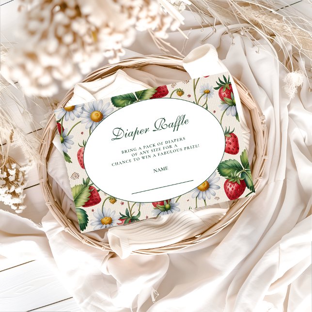 Fresh Berry Gingham Diapper Raffle Enclosure Card (Creator Uploaded)