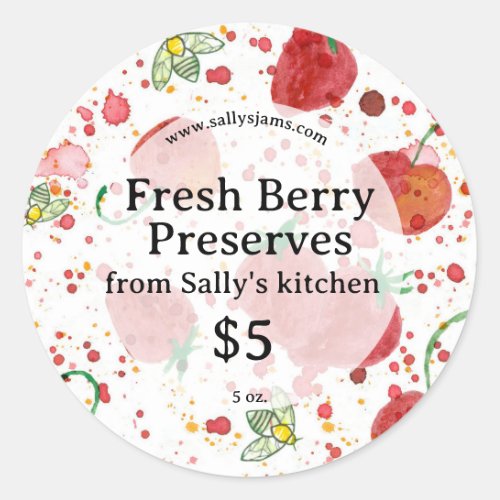 Fresh Berry Preserves From Kitchen Of Jar Label
