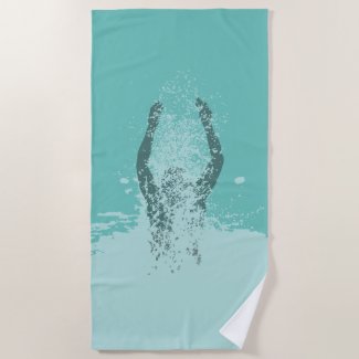 Fresh Black and White Grunge Man Water Sprinkle