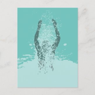 Fresh Black and White Grunge Man Water Sprinkle