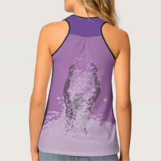 Fresh Black and White Grunge Man Water Sprinkle Tank Top