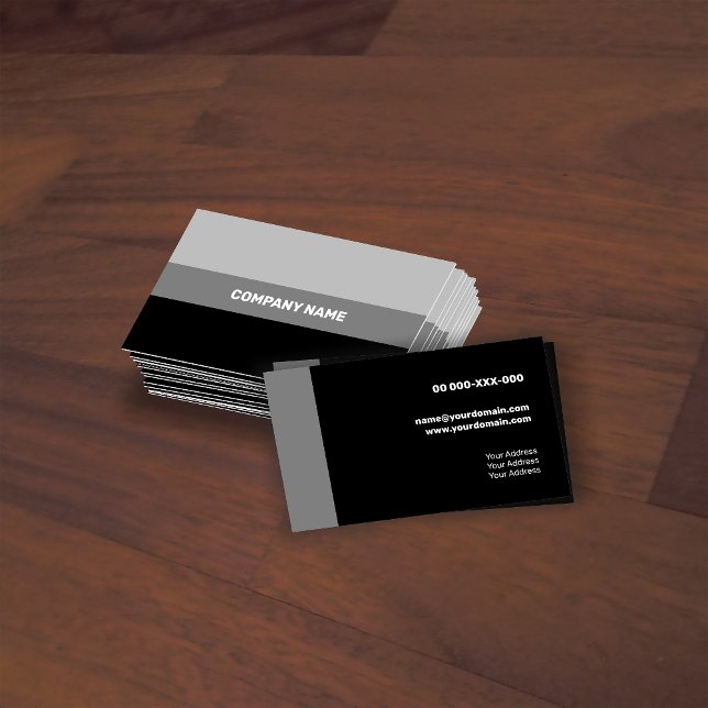 Fresh Black Contemporary Transparency Business Card (Creator Uploaded)
