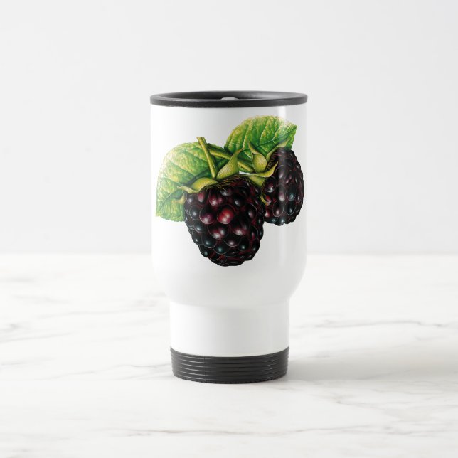 “Fresh Blackberry Travel Mug** Mug (Center)