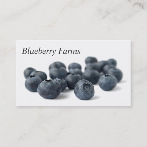 Customizable Fresh Blueberries Business Card Templates