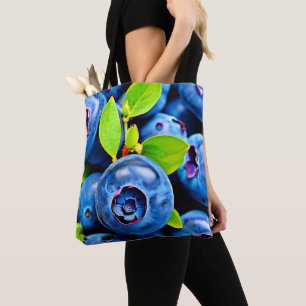 Fresh Blueberries Close-Up Tote Bag