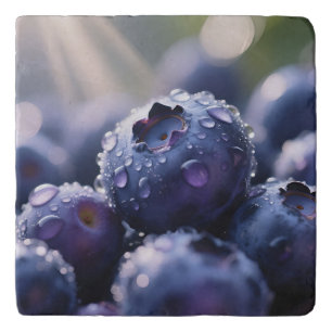 Fresh Blueberries Close Up Trivet