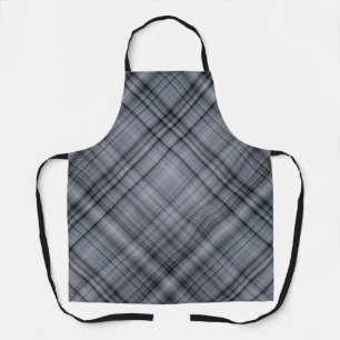 Fresh Blueberries Navy Blue Plaid Apron