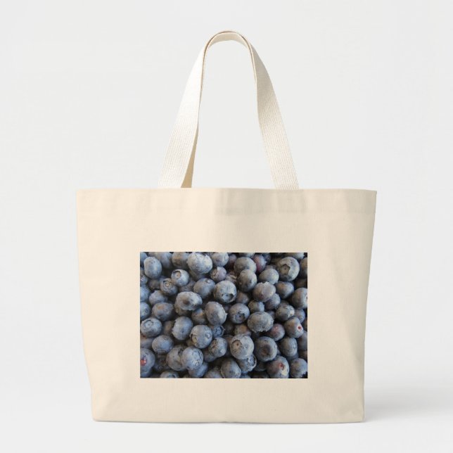 Fresh Blueberries Photograph Large Tote Bag (Front)