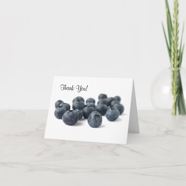 Fresh Blueberries Thank You Card (Front)