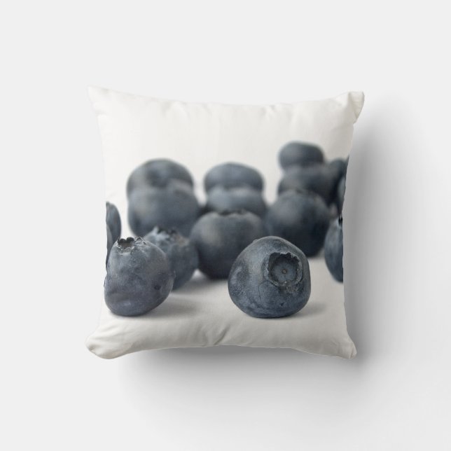 Fresh Blueberries Throw Pillow (Front)
