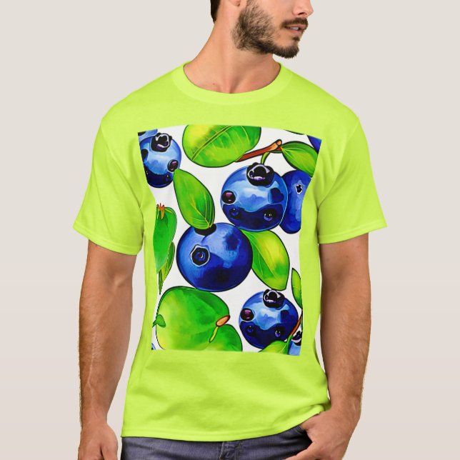 Fresh Blueberry Art T-Shirt (Front)