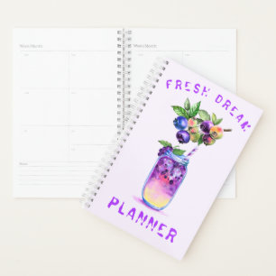 Fresh Blueberry Drink Planner - Custom Text