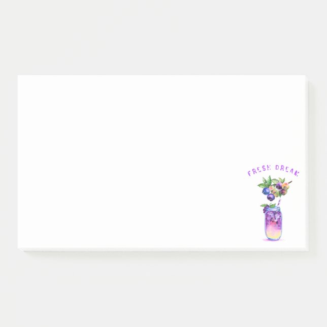Fresh Blueberry Drink Post-it® Notes (Front)