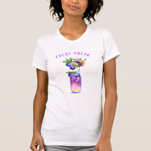 Fresh Blueberry Drink T-Shirt - Custom Text
