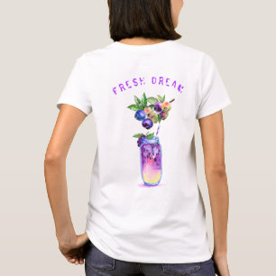 Fresh Blueberry Drink T-Shirt - Custom Text